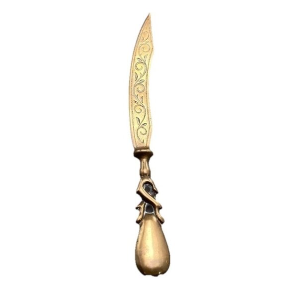 Vintage, Art Nouveau, Gilt Bronze Letter Opener, 7 Inch - Picture 1 of 3